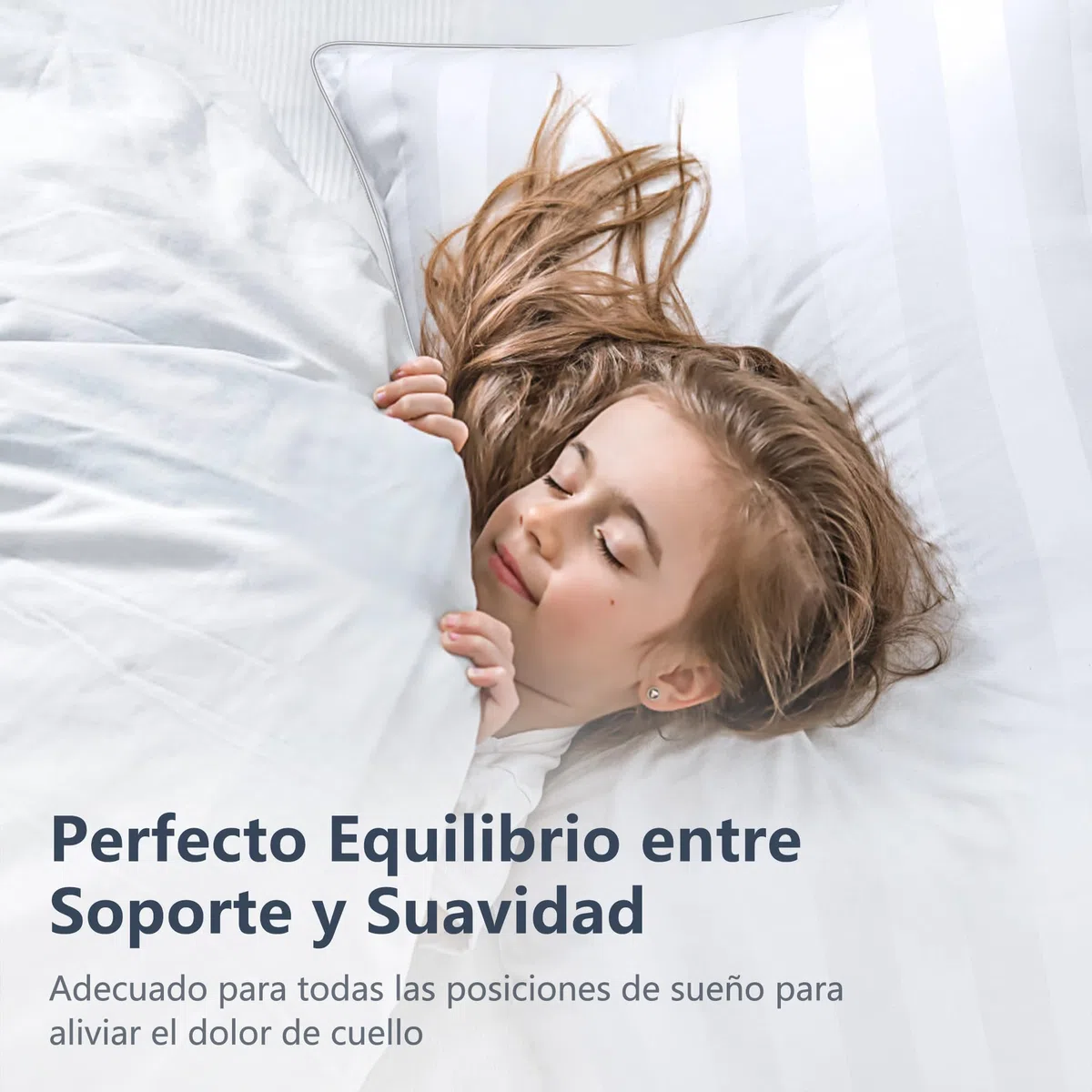 TESQ Almohadas 50x70 cm Pack de 2 – Almohada Suaves y Cómodas de Lujo de Hotel, Transpirables e Hipoalergénicas, Ideales para Dormir de Lado, Boca Arriba o Boca Abajo, Fáciles de Lavar