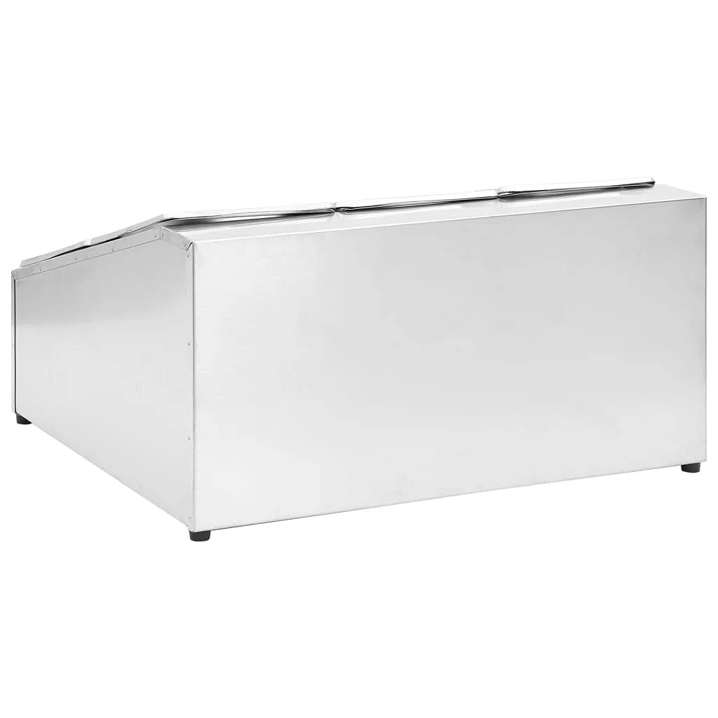 Gastronorm - Contenedor con 6 sartenes GN 1/6 de acero inoxidable
