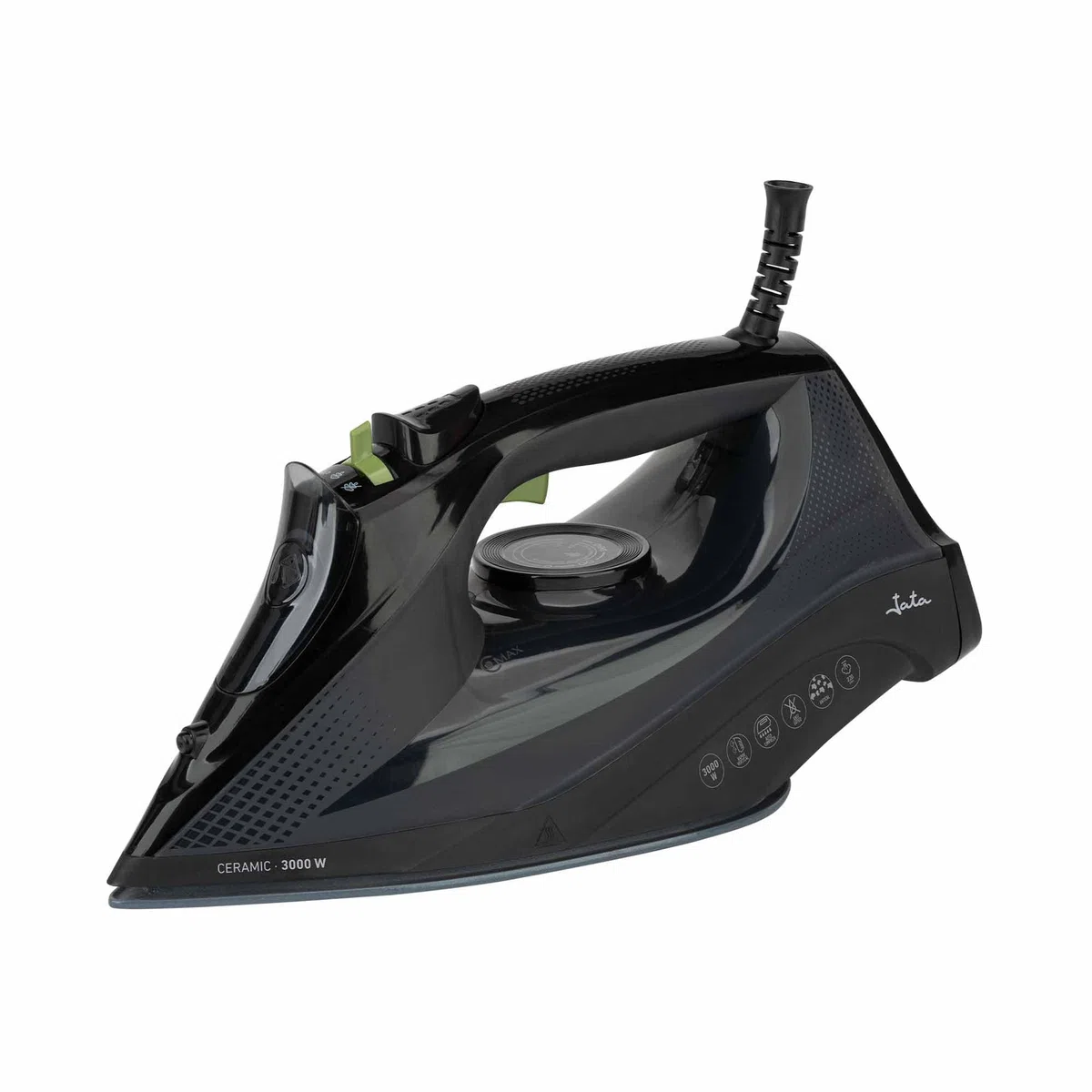JATA JEPL2401 - Plancha de Vapor 3000W con Suela Cerámica, Golpe de Vapor 220 g/min, Vapor Vertical, Antical y Antigoteo, Depósito 450 ml, Plancha Ropa Profesional