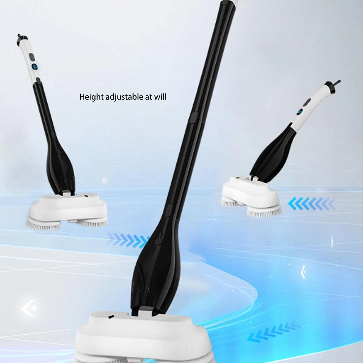 Luocute Taúrgue Giratorio Eléctrico, Trapeador de Inalámbrico de 2 en 1 con Spray de Agua de 800 Ml de Tanque de Agua para Limpieza de Pisos de Azulejos de Madera, 30 Minutos de