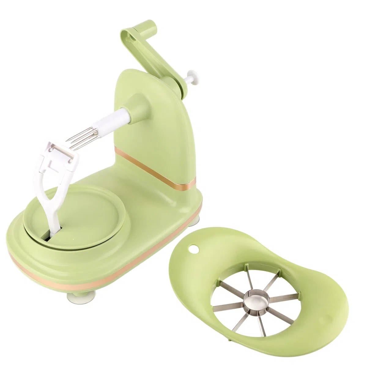 Pelador de Frutas pelador de manzanas Multiusos ,Fácil de Usar ,Seguro ,Eficiente ,Máquina para Pelar Frutas ,Cuerpo Exquisito de PP con Cortador de Frutas para Obieraczki