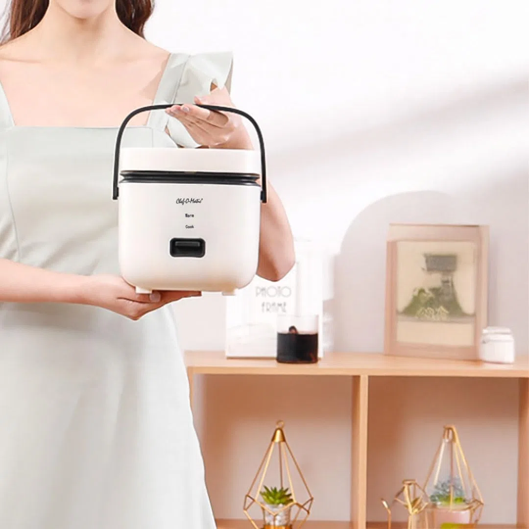 Olla Arrocera Multi Cooker 1.2L +Vaporera Eléctrica con Apagado Automático | Cesta para cocinar al vapor acero inoxidable | Función Mantener Caliente (Ideal 1 o 2 Personas)