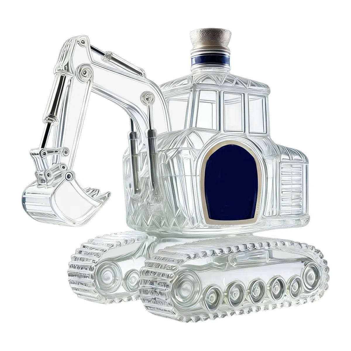 Decantador de whisky en forma de excavadora con vertedor | Decantador de escultura para licores - para Home Bar, regalo para hombre, papá, cumpleaños, boda, inauguración de casa