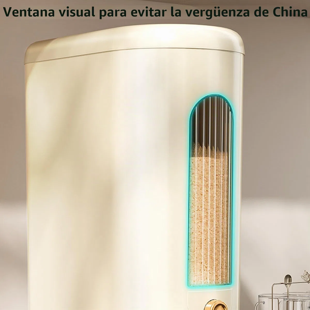 Fulenyi almacenamiento arroz herméticos con tapa, 5 kg, dispensador arroz plástico, organizador cocina, almacenamiento hermético