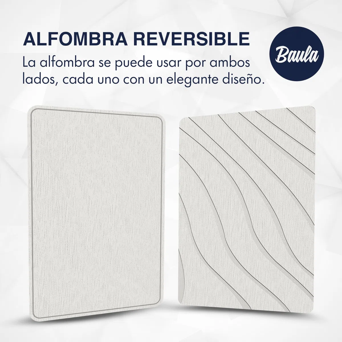 BAULA - Alfombra Diatomita Baño 60x40cm Reversible – Alfombra Baño Secado Rapido Super Absorbente, Antideslizante y Antibacteriana – Alfombrilla Diatomita Baño para Ducha, Bañera y Cocina (Beig)