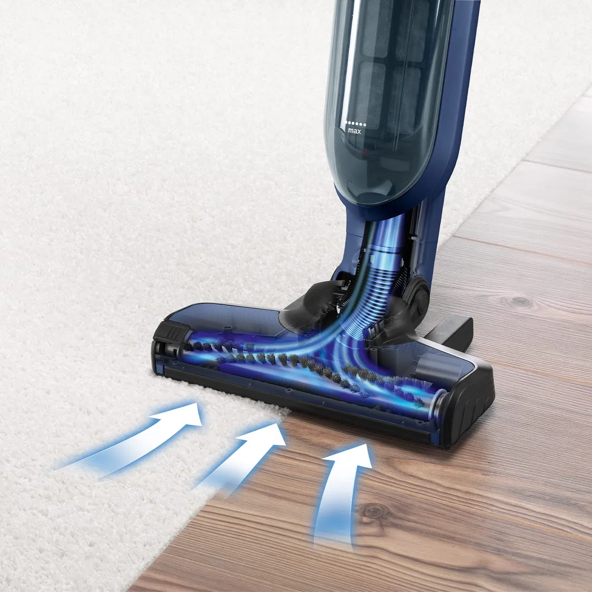 Bosch Athlet Serie 6, Aspirador Escoba inalámbrico, BCH85N, Alta Potencia de succión, máxima flexibilidad, Filtro higiénico, Azul