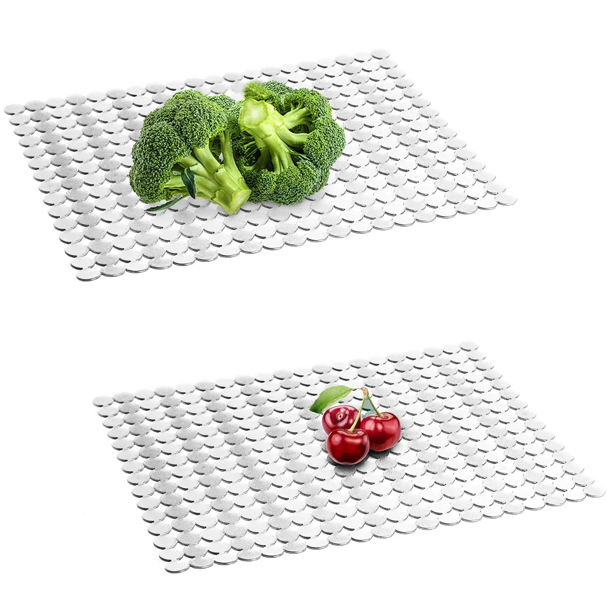 Juego de 2 Protector de PVC para Fregadero, 30 x 40 cm Alfombrillas para Fregadero Protectoras, Antideslizante Protección de Fregadero, Protector de Fregadero para Protección del Fregadero (Blanco)