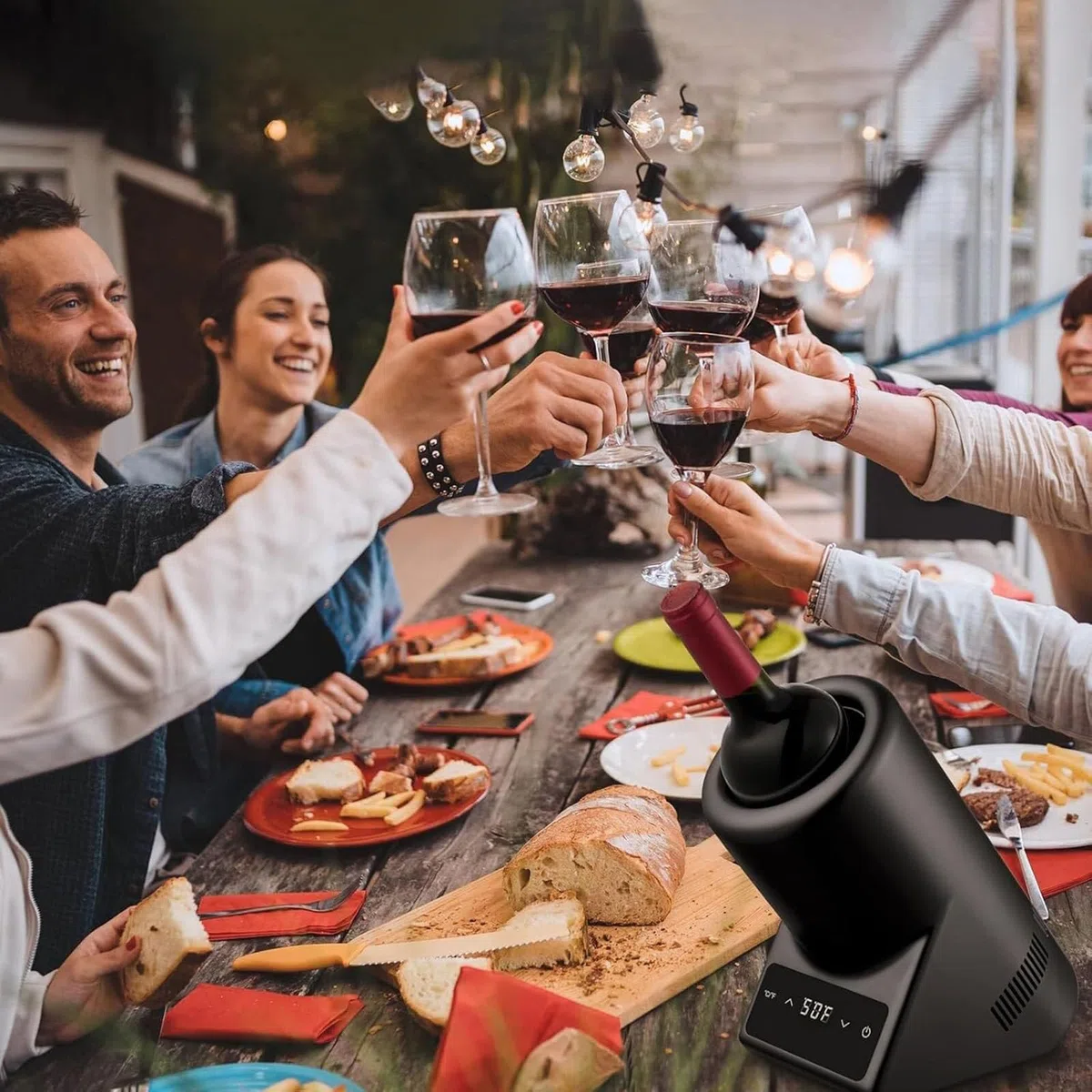 Enfriador De Vino Eléctrico, Enfriador De Botella De Vino Portátil, Enfriador De Champán De Vino De Una Sola Botella, para Cerveza, Agua, Leche, Bebida De Vino