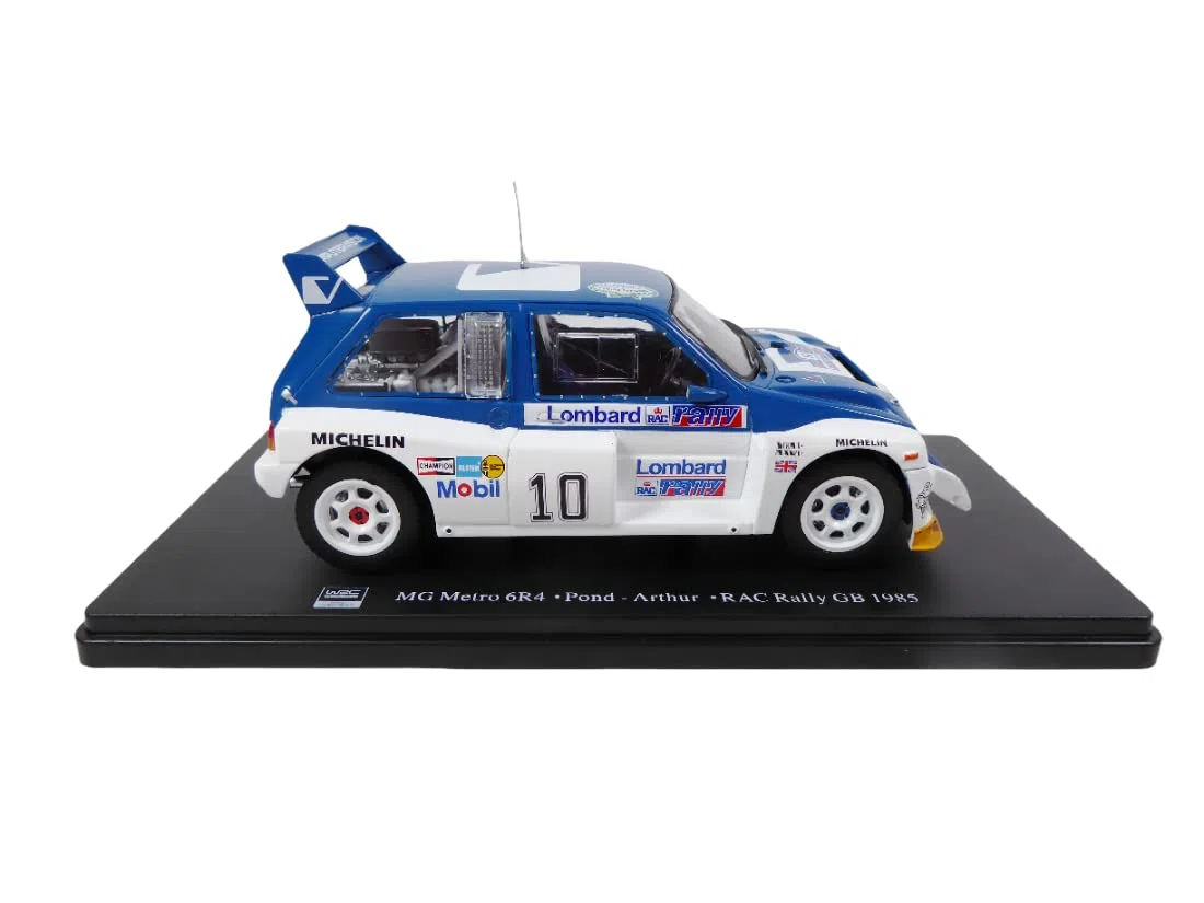 OPO 10 - Coche en Miniatura reproducido en Escala 1/24 Compatible con MG Metro 6R4 Pond - RAC Rally GB 1985 - RVQ21
