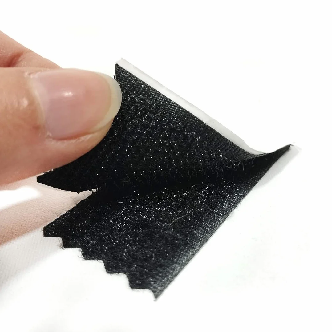 25 Metros/Belcro con Adhesivo - Doble Cara - Cinta de Cierre para Unir Cortinas, Alfombras, Telas, Mosquiteras, Cuadros, Adhesivo Fuerte, Hook and Loop, (Gancho y Felpa- 25mm- Blanco)