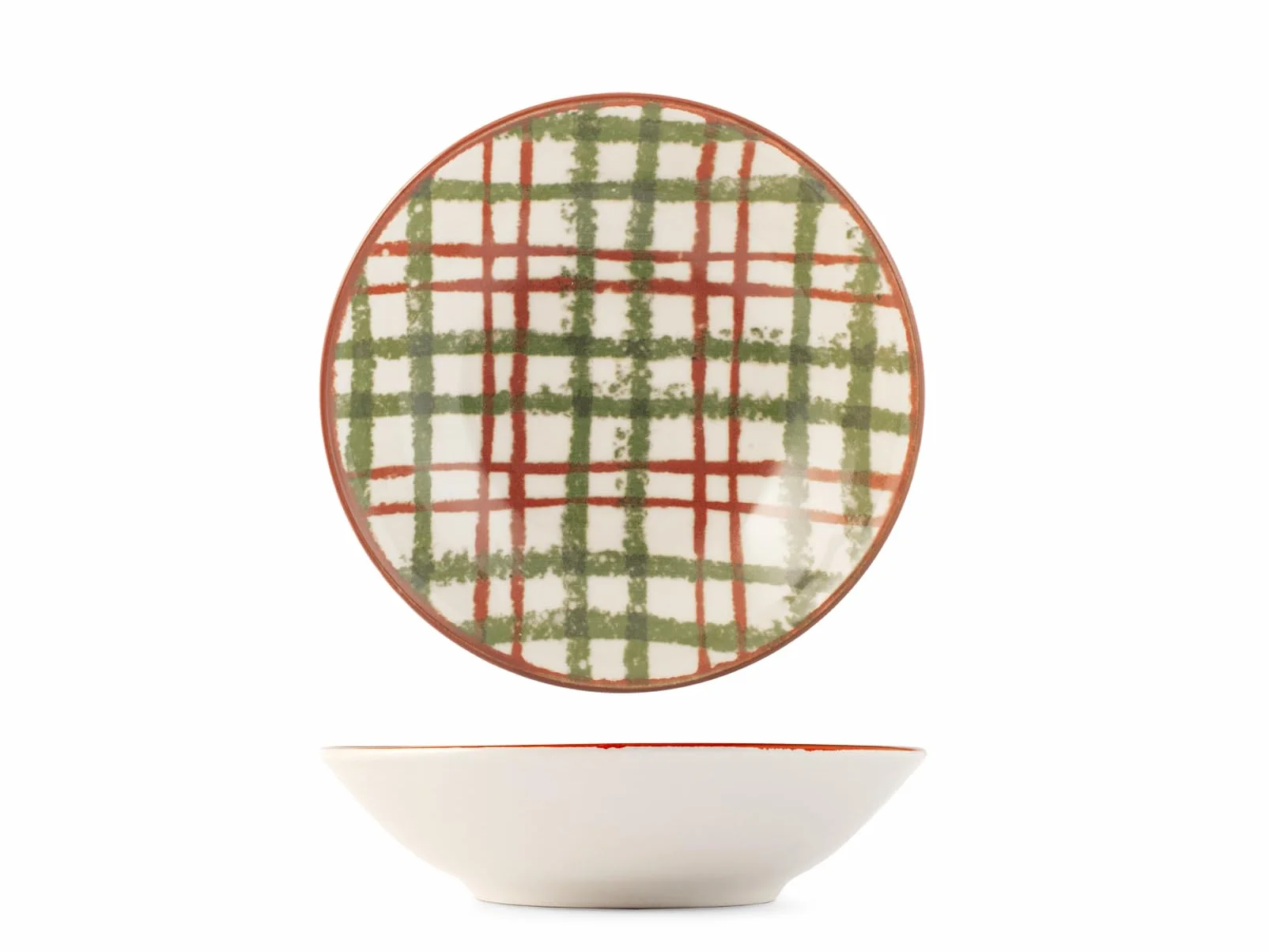 H&H Juego de Mesa Navideño 12 Piezas Adventure en Gres - Platos Planos, Sopas y Postres - Perfecto para Crear un Ambiente Acogedor para las Fiestas