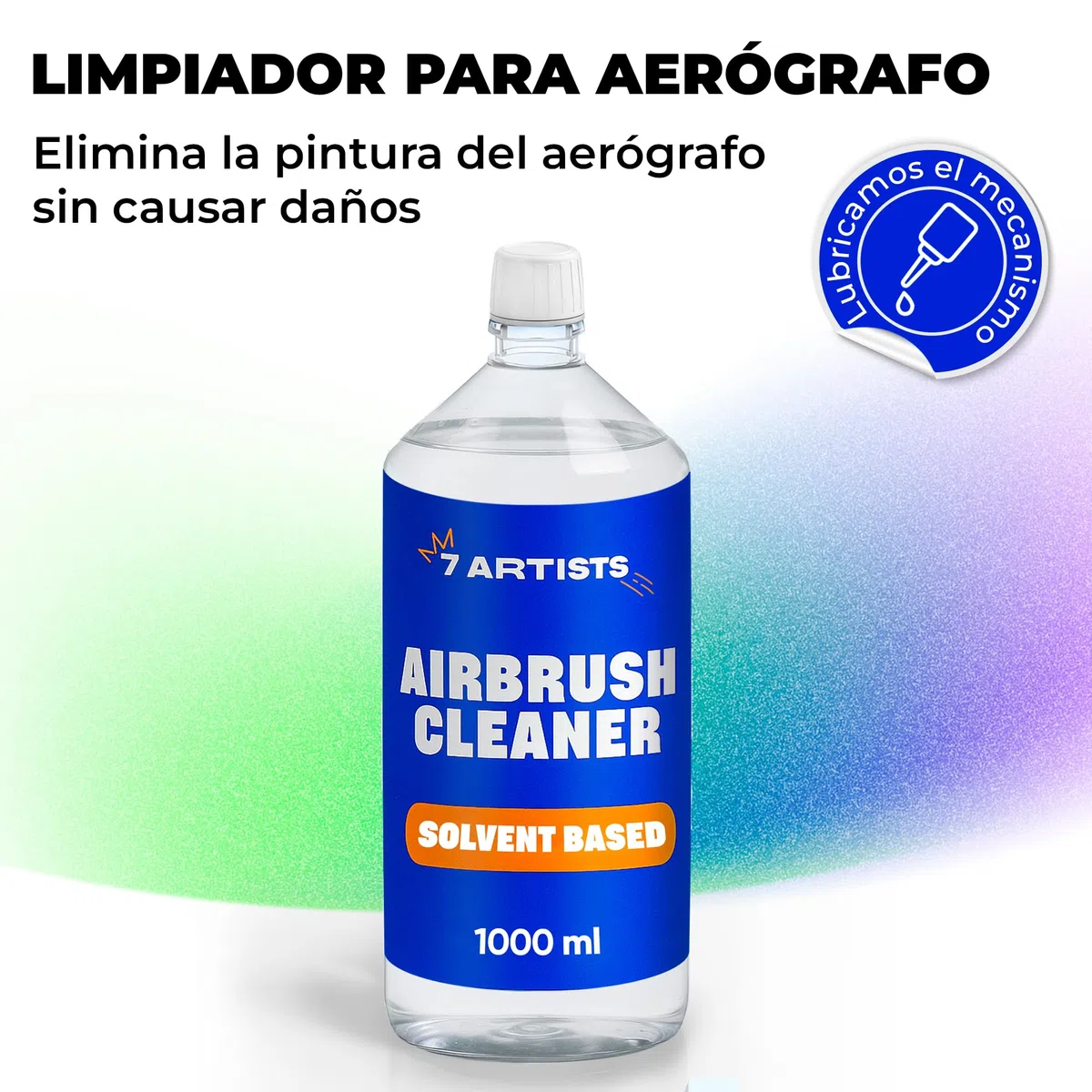 Limpiador Aerografo Profesional 1000 ml – Airbrush Cleaner para Limpieza Pistola Aerografo Modelismo | Elimina Residuos Pintura Acrilico Secos y Frescos