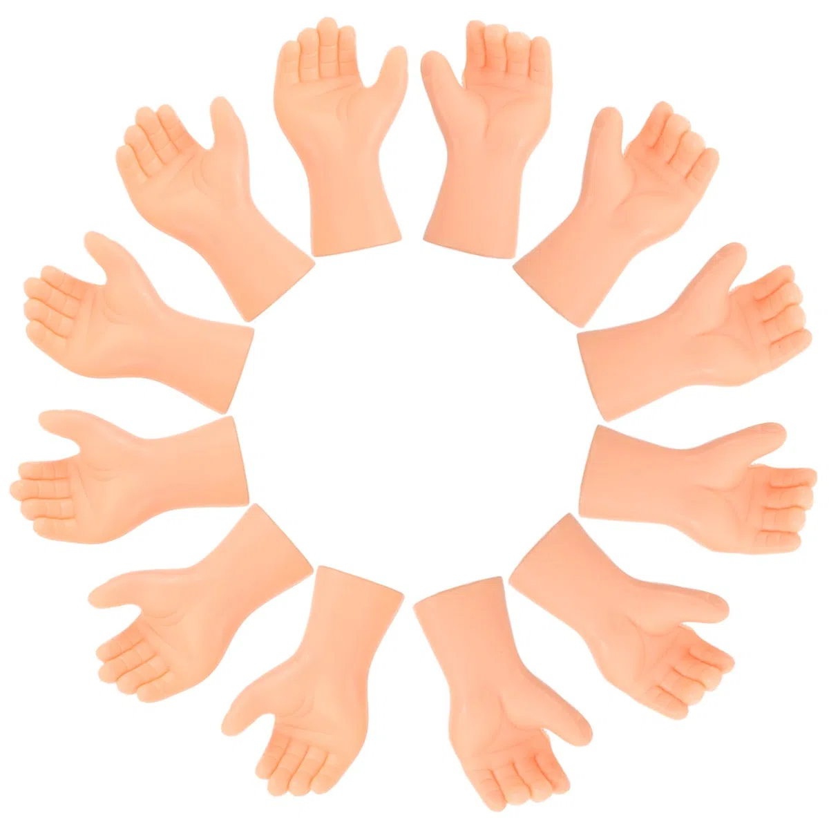 Toyvian 6pares Arreglos Manos De Muñeca Realistas Accesorios De Simulación De Plástico Componentes para Manualidades De Muñecas DIY Manos Miniatura para Reparación De De Simulación