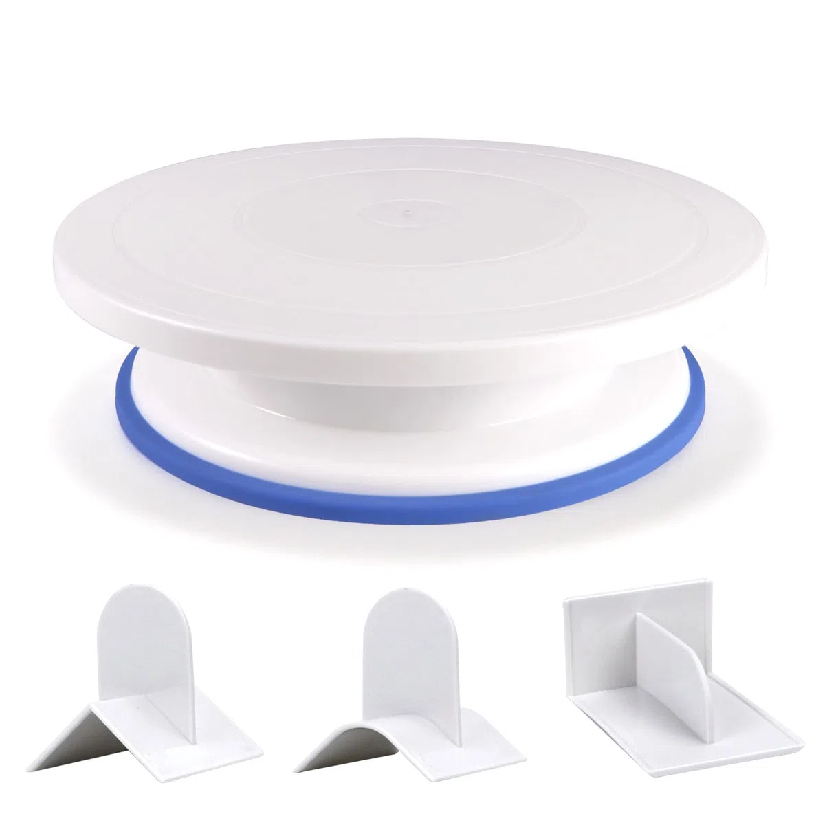 Xinlie Plato Giratorio Tartas Base Giratoria Soporte de Torta Giratorio de Placa de Pastel de Plato Giratorio de Decoración de Pastel de Placa Giratoria con Juego de 3 Capas Suaves de Glaseado