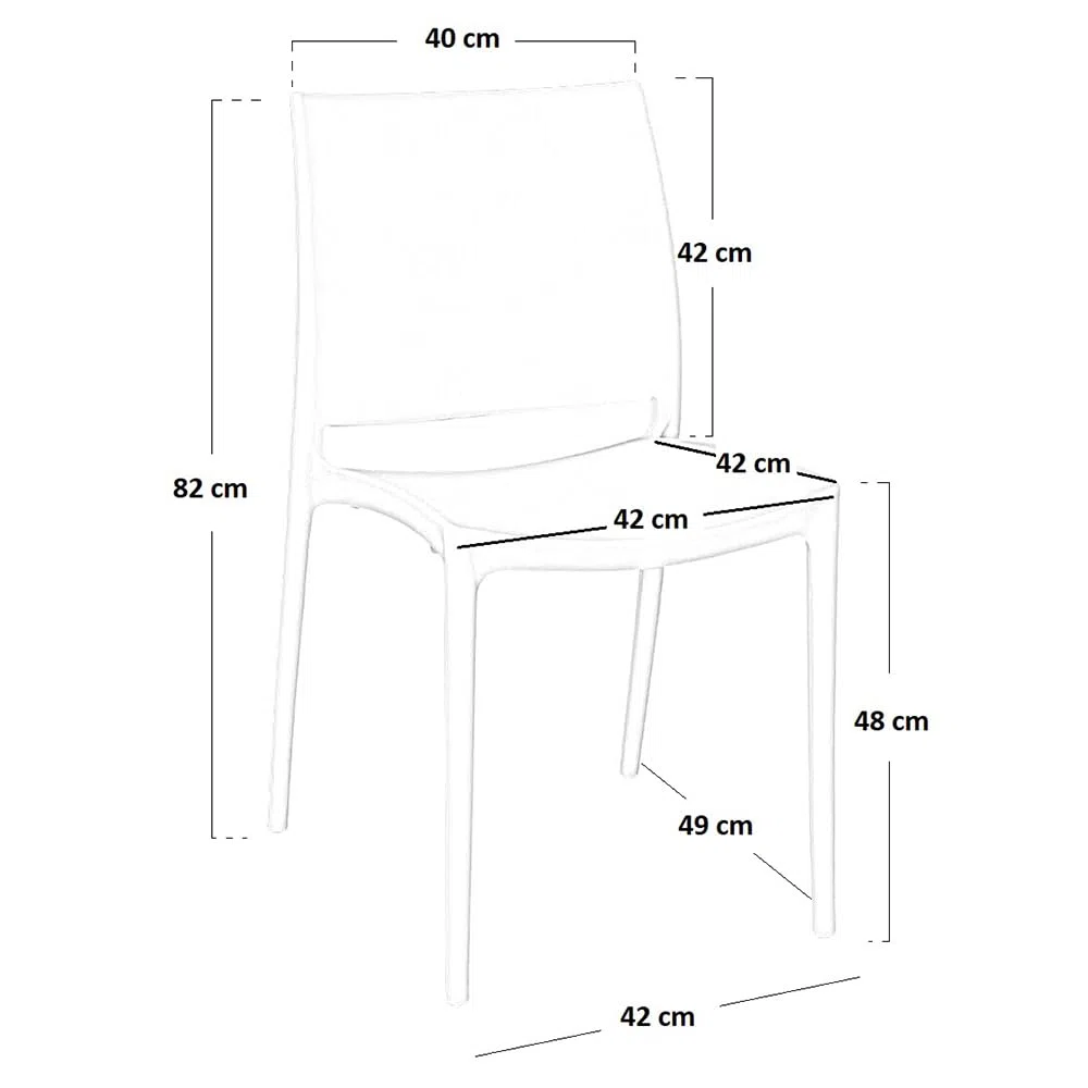 okAffareFatto di Zimbardi Costanza Silla altea de plástico color blanco modelo confort