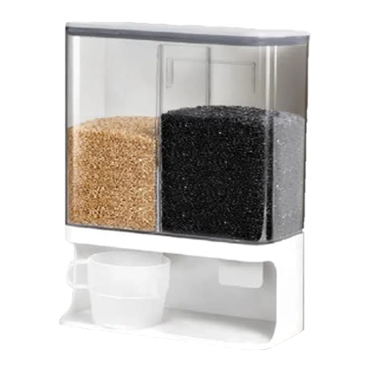 Tefola Contenedor de almacenamiento de 3 litros dispensador de detergente con tapa, sellado en la pared, recipiente para cereales, dispensador de perlas perfumadas para arroz, perlas de lavandería