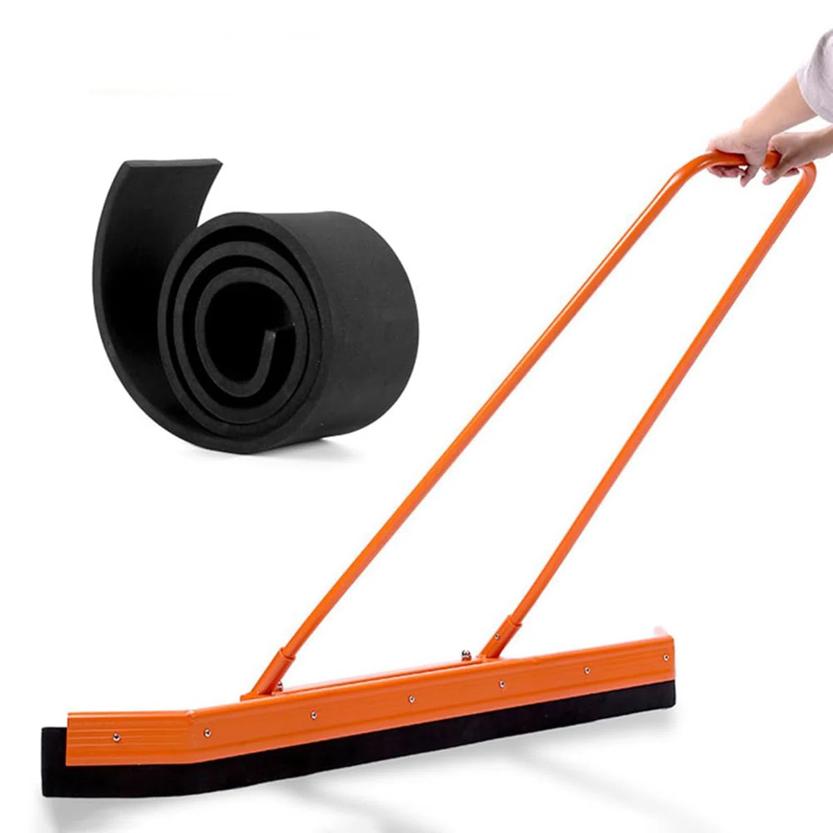 Escobilla de Goma para Pistas de Tenis, Escoba de Goma Resistente de 140 cm con Hoja de Espuma EVA, empujador de Agua de Aluminio para Suelos.