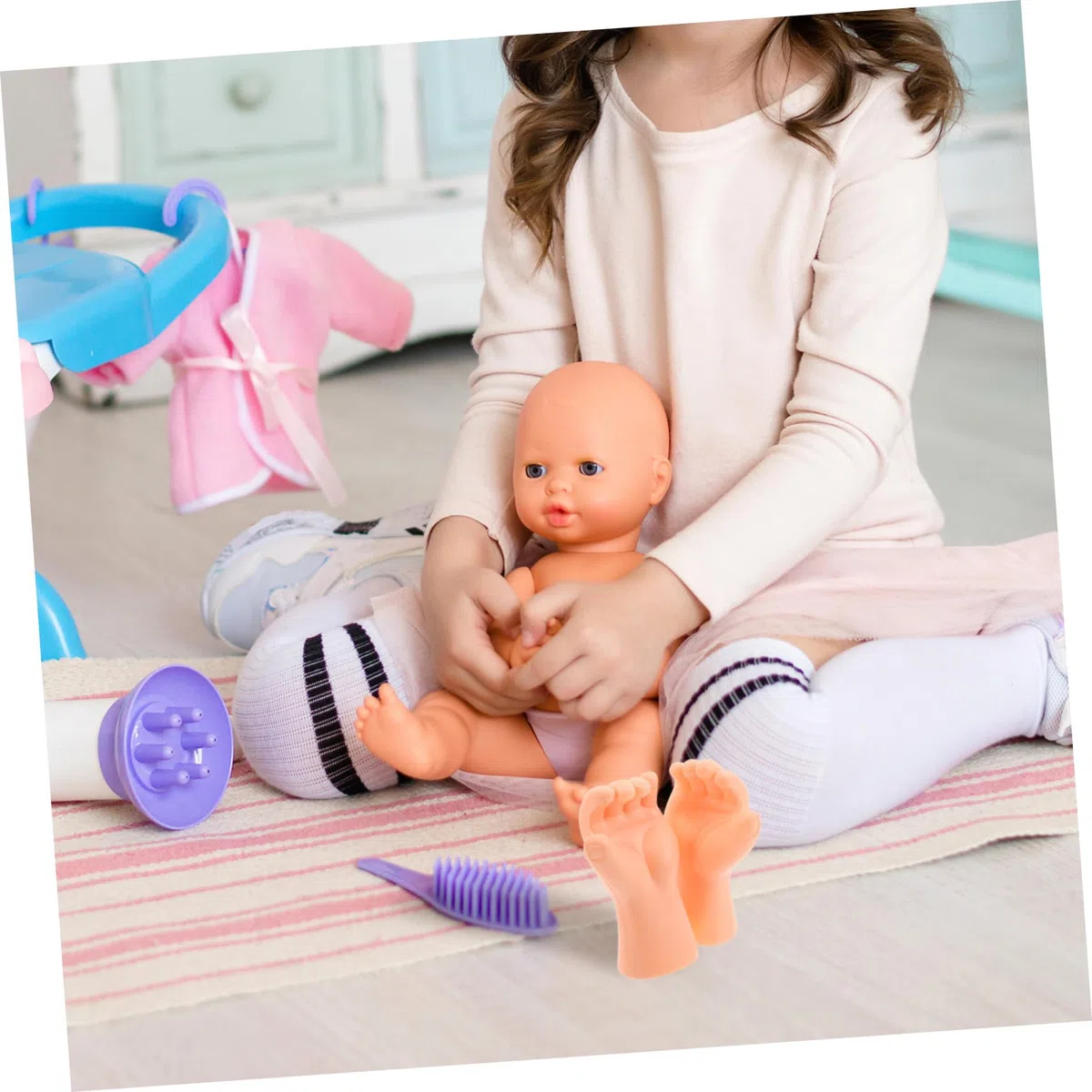 Toyvian 6pares Arreglos Manos De Muñeca Realistas Accesorios De Simulación De Plástico Componentes para Manualidades De Muñecas DIY Manos Miniatura para Reparación De De Simulación