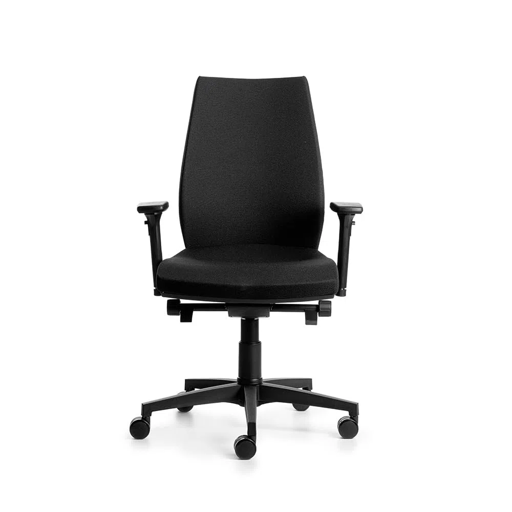 Rocada Silla Profesional 922-4 Carcasa Negra y tapizado Negro. Incluye Brazos Regulables