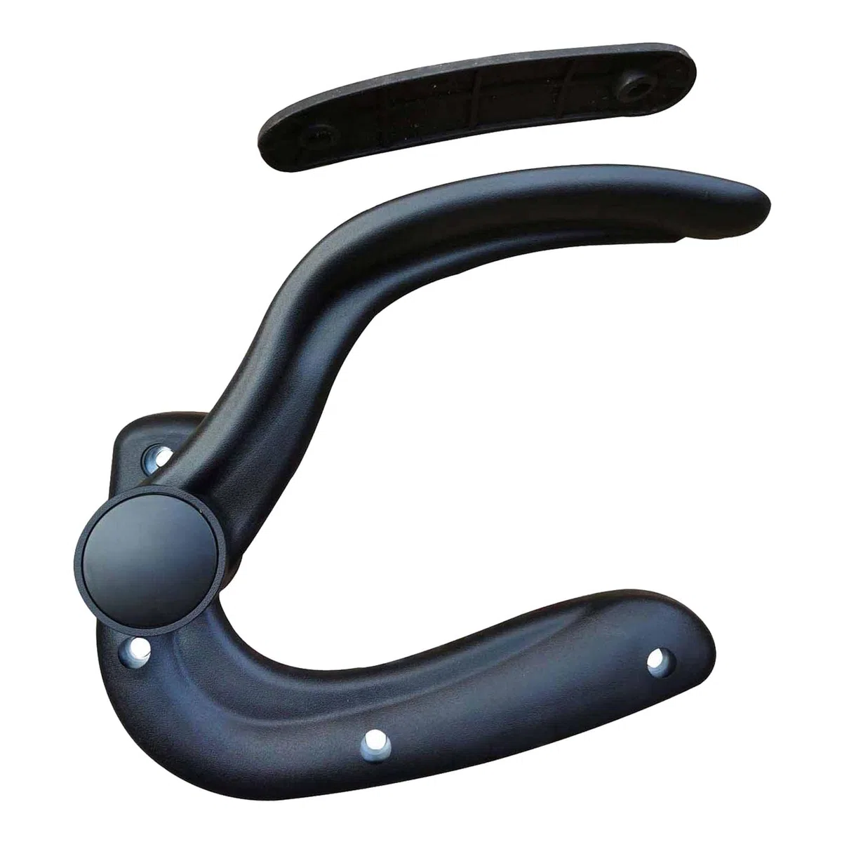 Harilla Par de reposabrazos Ajustables para Silla de Oficina, Brazos de Apoyo y reemplazos de Codo con Tornillos de Montaje, Comodidad con Almohadillas, Negro