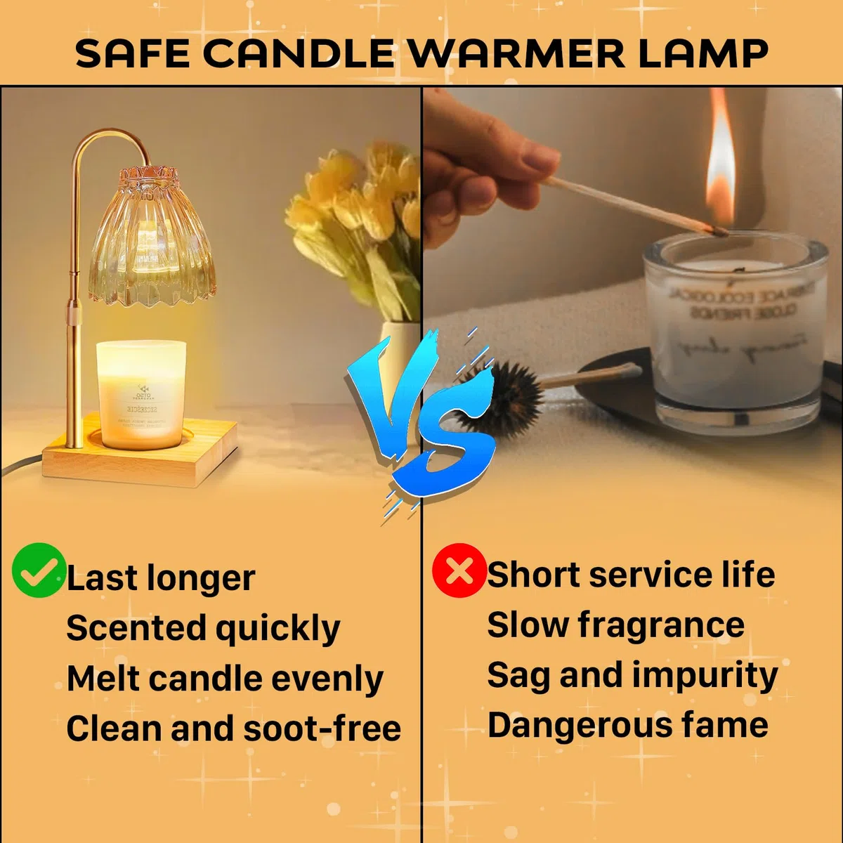 Lámpara calentadora de velas con temporizador de atenuación, altura ajustable, lámpara de calentador para vela perfumada con 2 bombillas de 35 W, regalos del día de San Valentín, regalo de