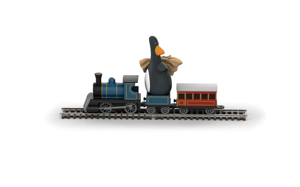 Corgi Diecast Train Toy - CC80602 Wallace & Gromit - The Wrong Pants - Feathers Mcgraw & Locomotive, Regalos de Tren para Hombres, Mujeres y niños, Modelos de Trenes fundidos a presión