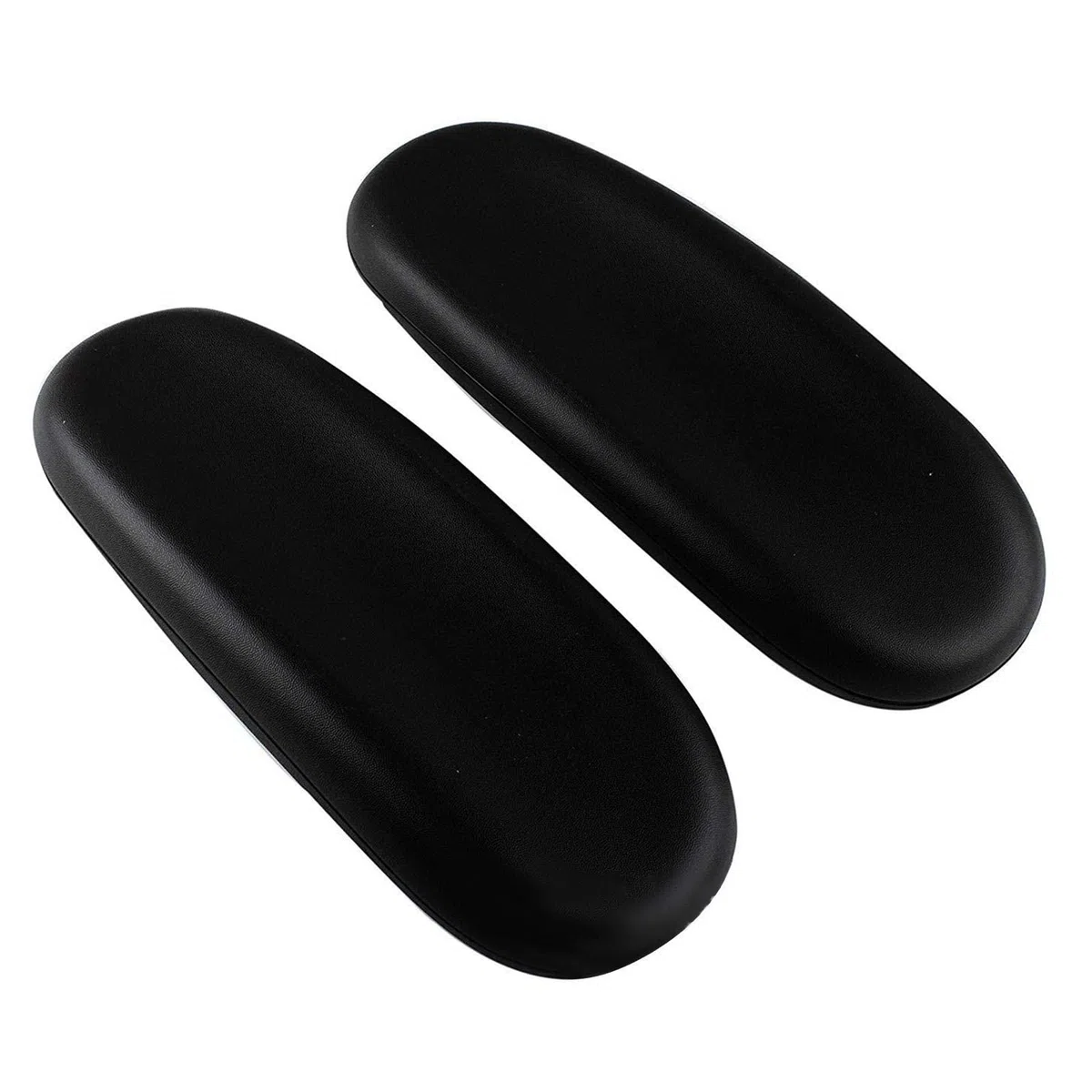 2 Piezas Almohadilla de Repuesto para Apoyabrazos de Silla de Oficina, Espuma de Alta Resiliencia y Cuero PU, Ajuste Universal para Sillas de Oficina/Hogar/Gaming, Parte Inferior Antideslizante