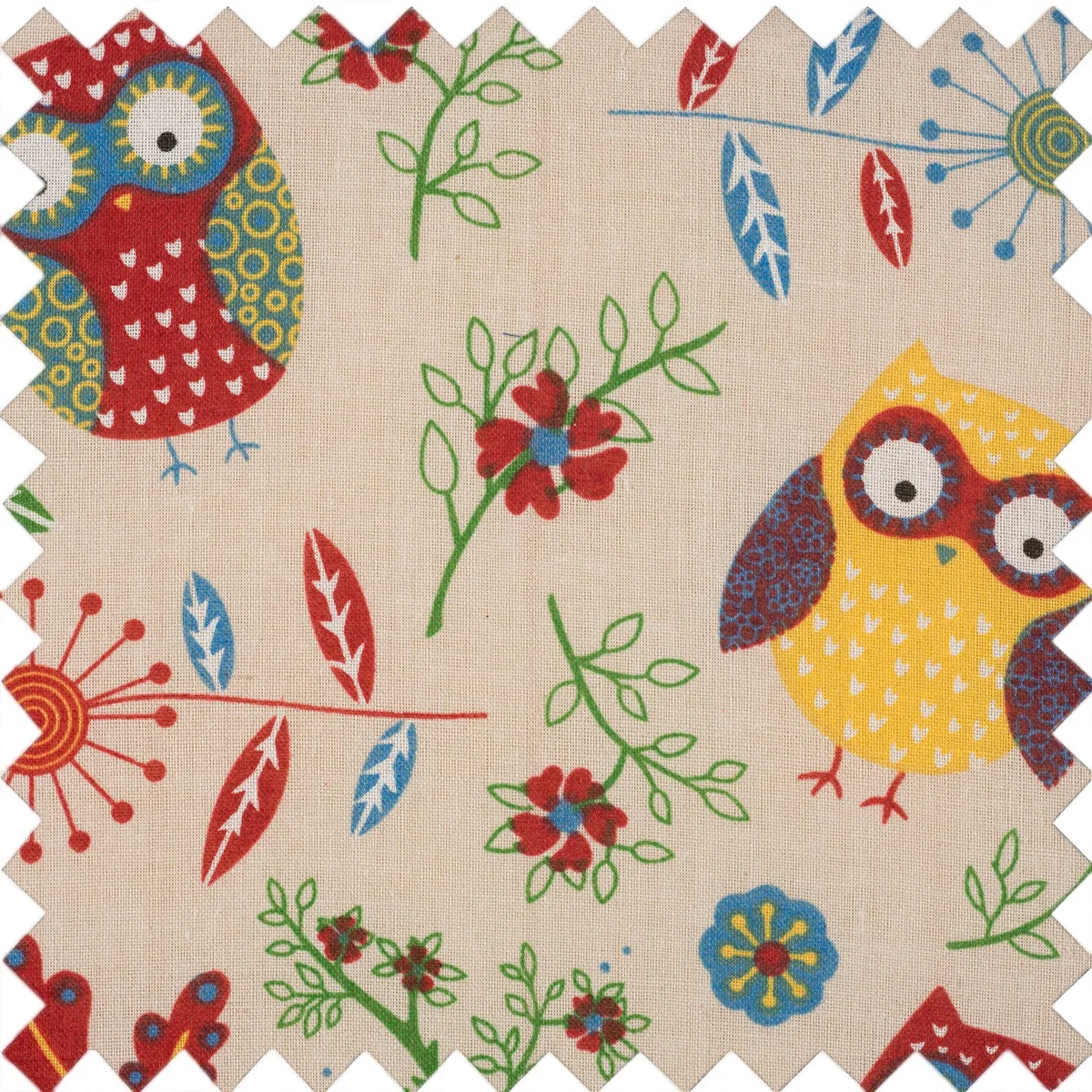 Hobby Gift Caja de Costura Mediana con Asa, Cesta de Algodón para Almacenaje de Costura, Organizador con Compartimentos, 18,5 x 25,5 x 14,5 cm, Búho