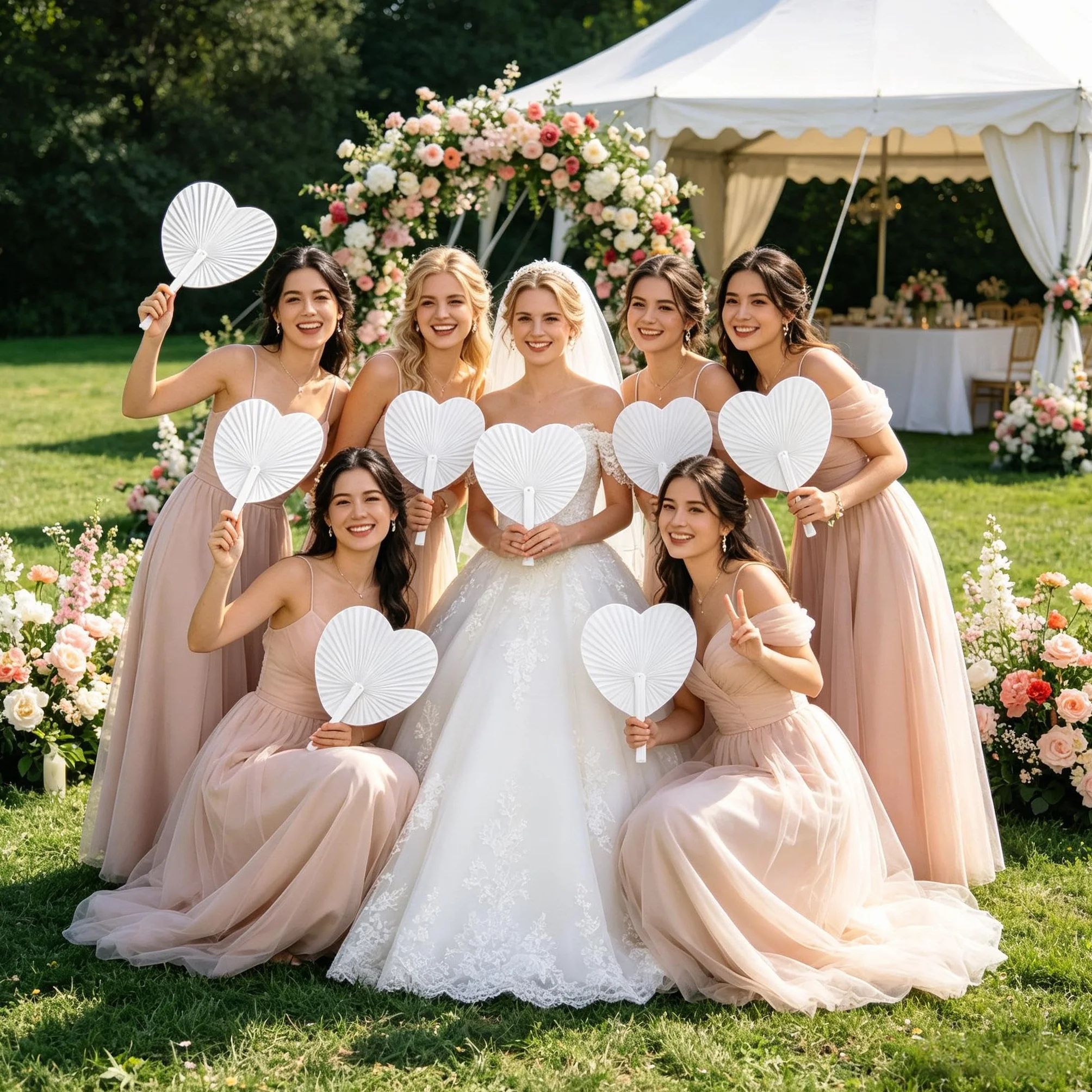 60 Abanicos Personalizados Blanco Boda Invitados Mano Regalos Decoración Fiestas Papel