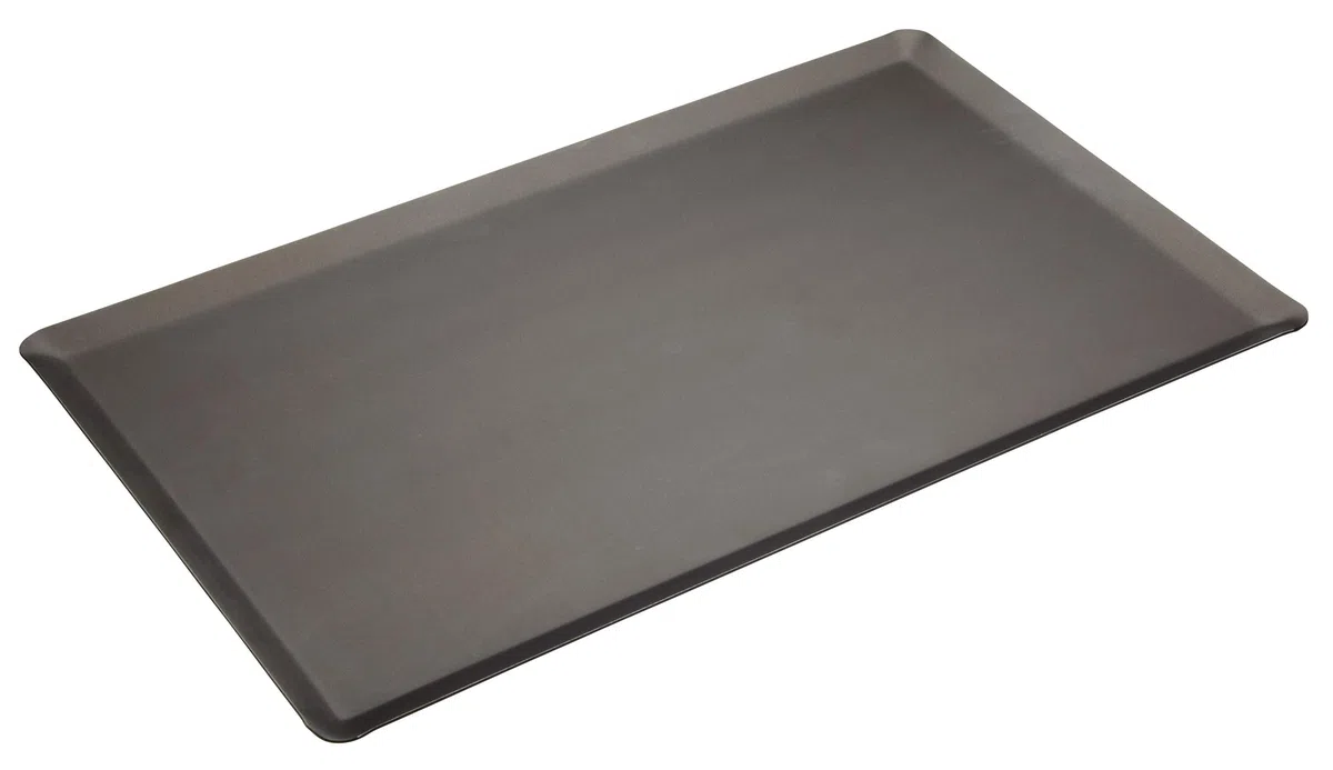 MasterClass Bandeja de horno comercial antiadherente sin PTFE, PFOA ni BPA, acero al carbono de 1,2 mm, tamaño Gastronorm 1/1 (53 x 33 cm), negra