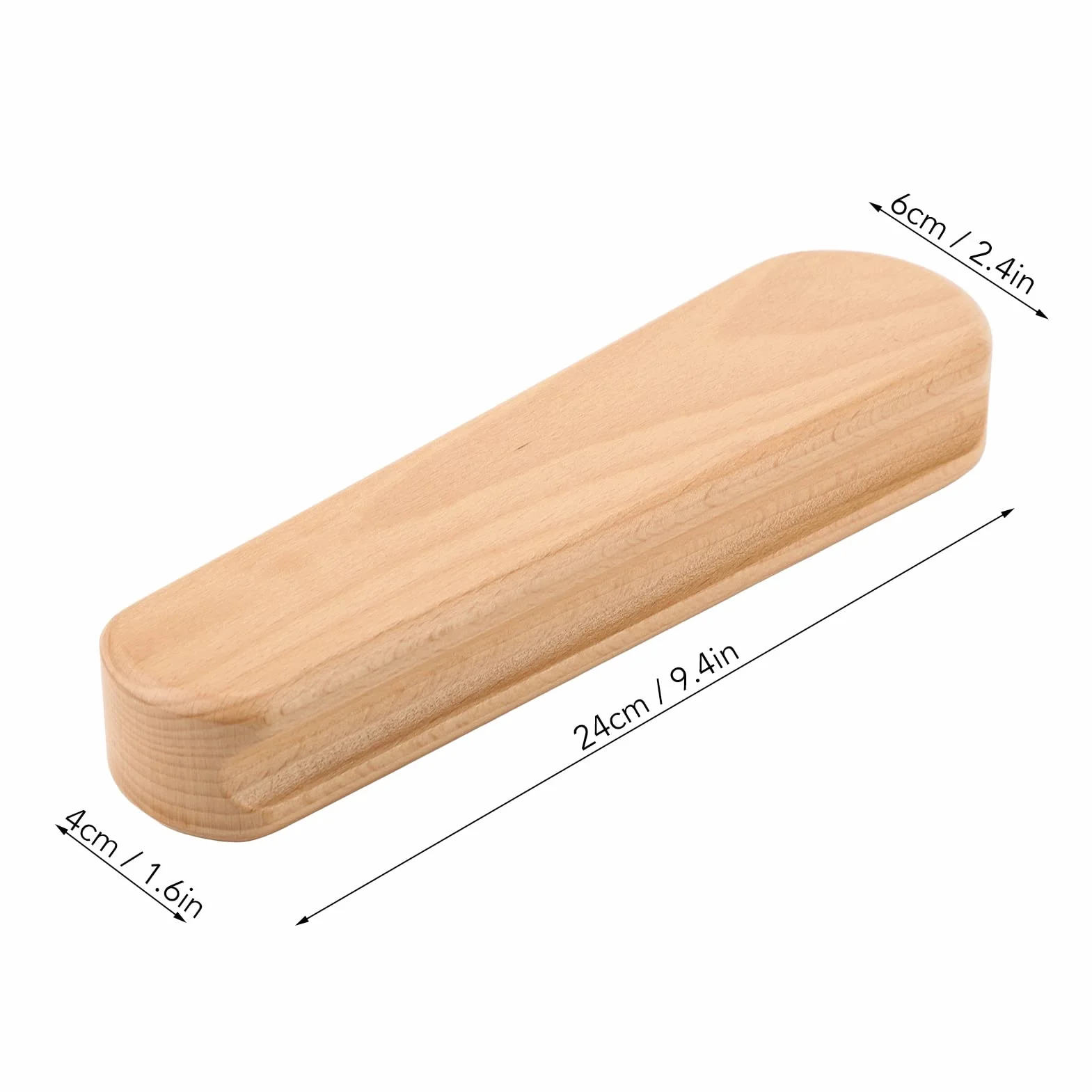 Badajo De Sastre Madera De Haya Las Ranuras Bordes Redondeados Diseño Para Aplanar Telas Y Prensas De Punta
