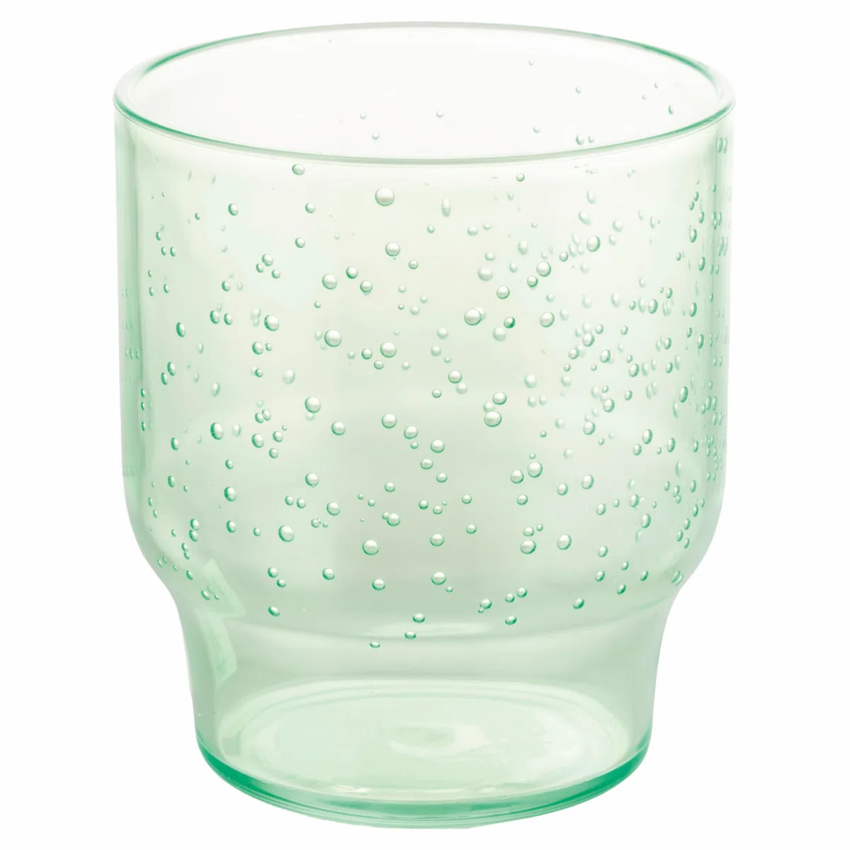 Villa d'Este Home Tivoli 1996 Juego de 6 vasos de agua de 325 ml con burbujas de color verde claro, de plástico MS, Cactus Bubble, único