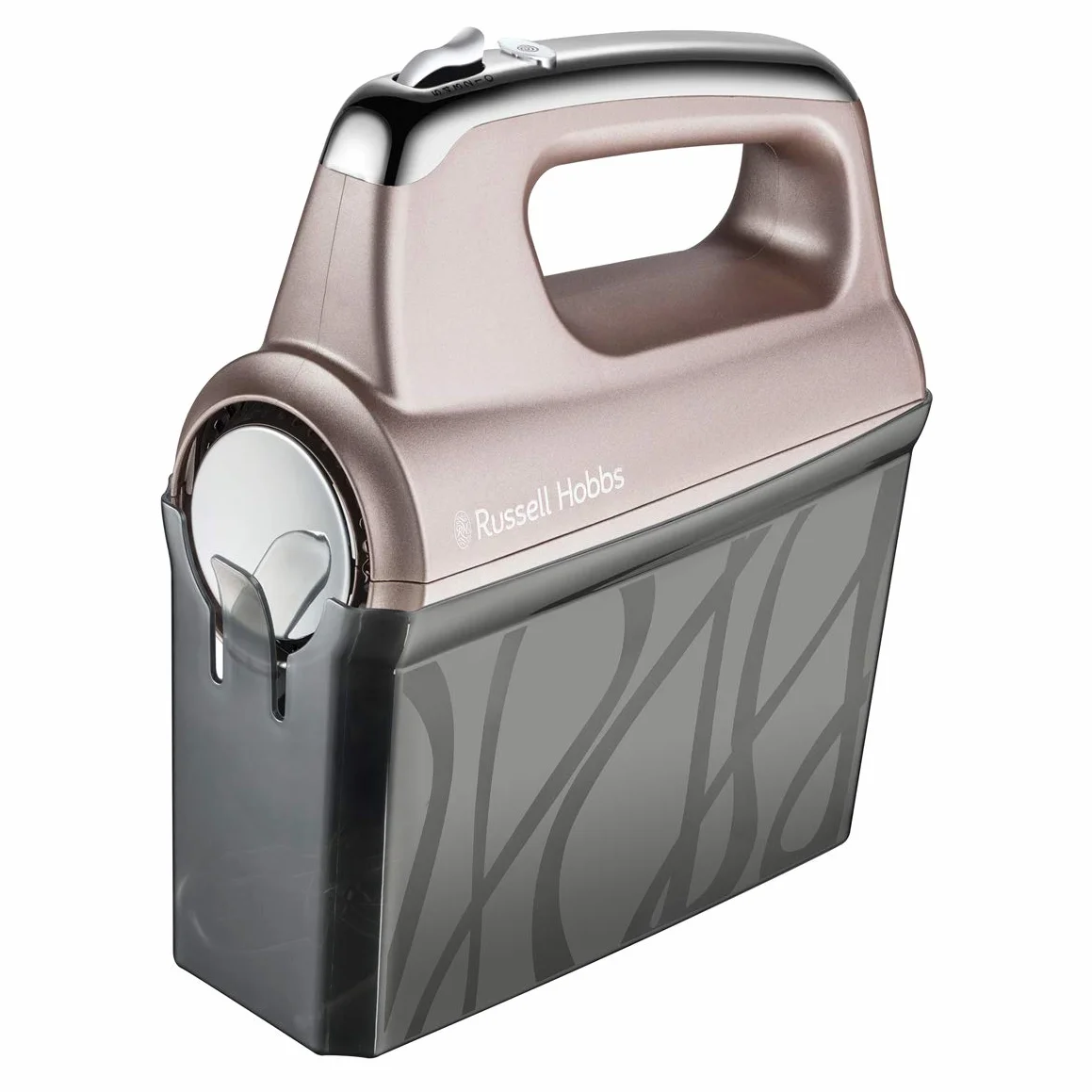Russell Hobbs Batidora Amasadora Swirl Smoky Quartz - Batidora Varillas, 2 Varillas Batidoras, 2 Ganchos para Masa, 5 Velocidades, Función Turbo, Accesorios Aptos para Lavavajillas - 25892-56