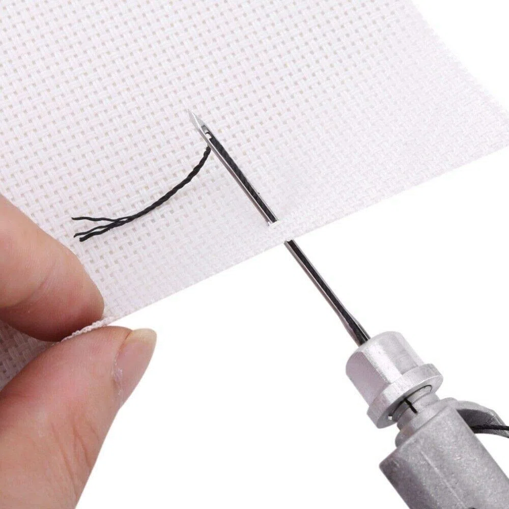 Kit de punzón de costura profesional Speedy Stitcher Kit de herramientas de punzón de costura, herramienta de cuero hecha a mano para cuero, vela, lona, accesorio de reparación pesado (hilo encerado +
