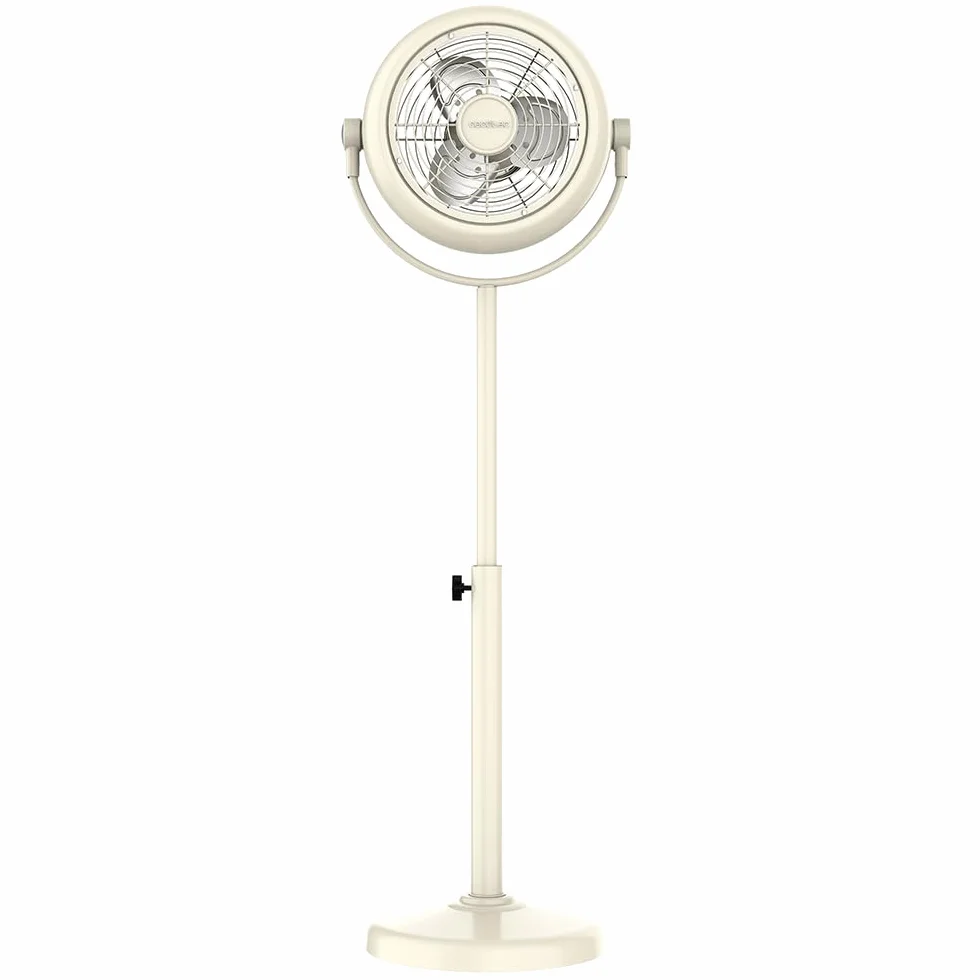 Cecotec Ventilador de Pie Retro EnergySilence 250 ClassicStyle Beige. 25W, Diámetro de 10", 3 Aspas Aerodinámicas, Inclinación Ajustable, 2 Velocidades, Diseño Elegante Color Beige