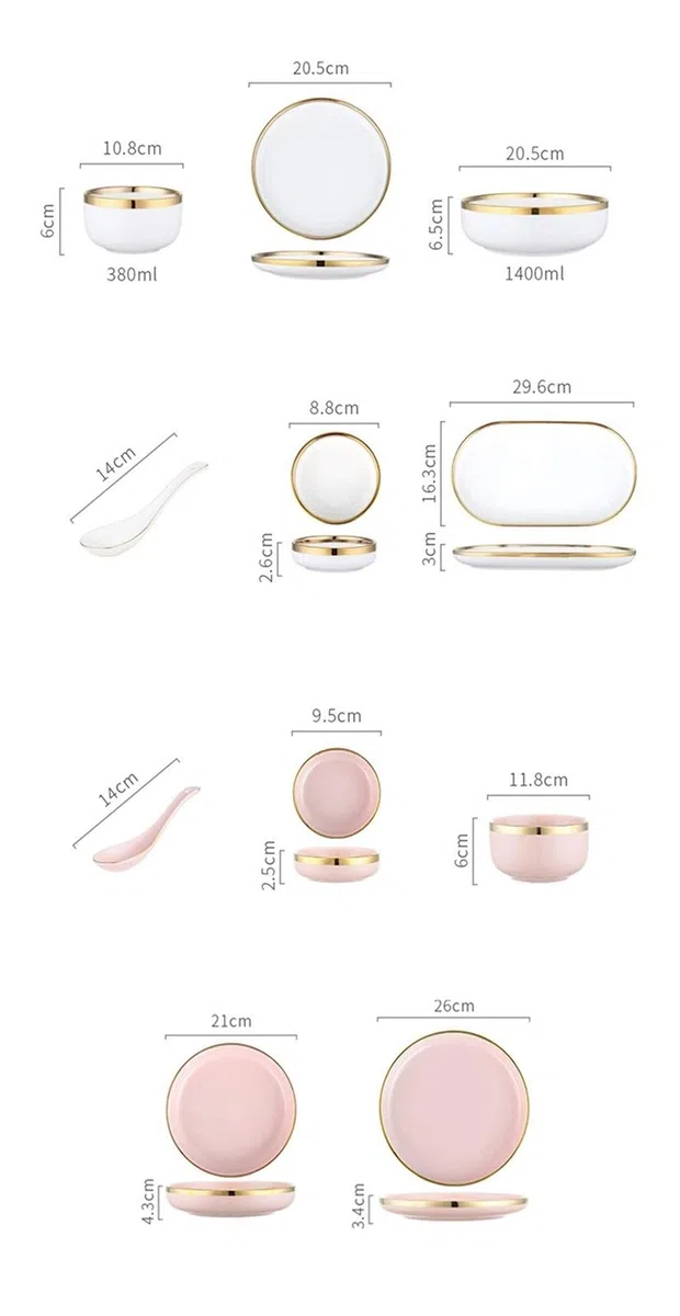 Juego De Vajilla De Porcelana, Juego De Vajilla De Cerámica Phnom Penh, Platos Y Cuencos Para Restaurante Y Regalos De Boda, Juego De Vajilla De Porcelana De Estilo Europeo, Morado, 4 Personas B