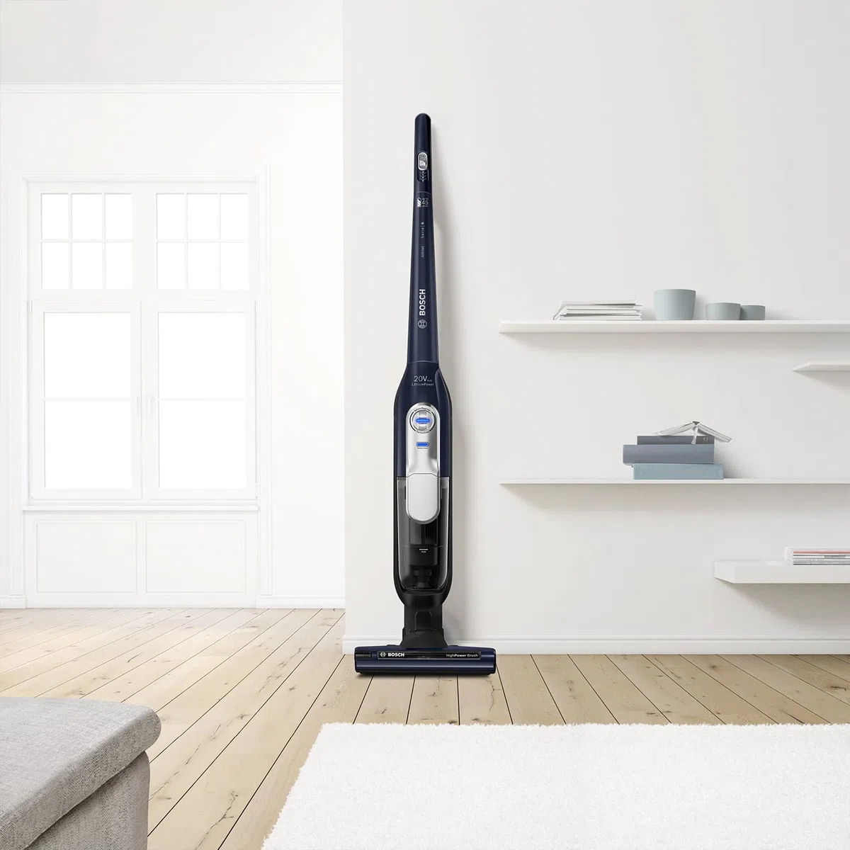 Bosch Athlet Serie 6, Aspirador Escoba inalámbrico, BCH85N, Alta Potencia de succión, máxima flexibilidad, Filtro higiénico, Azul