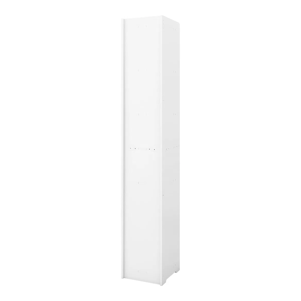 HUOLE Mueble de baño, pequeño mueble de almacenamiento para inodoro, escobillero de baño, con soporte de madera, 26 x 22 x 118 cm, color blanco