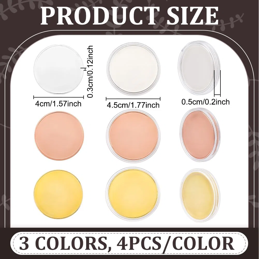 BENECREAT Monedas vacías de 3 mm, 40 colores, para grabado láser, monedas grabadas en blanco, para manualidades, cumpleaños, viajes, colecciones conmemorativas