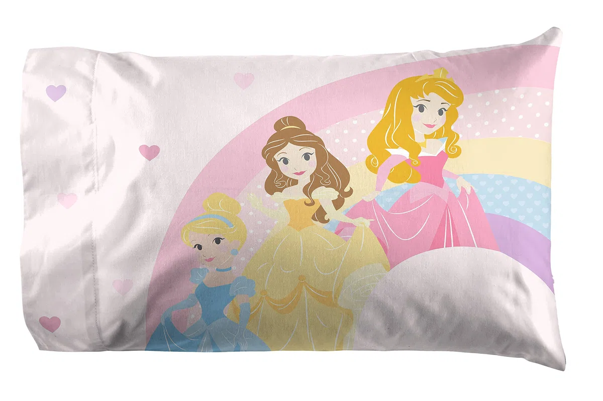 Jay Franco Disney Princess Cut Paper 100% algodón Fundas de Almohada Juego de 2 50 x 70 cm