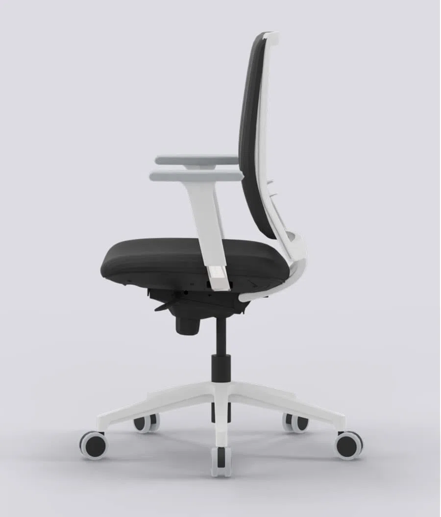 Silla de Oficina ergonómica Blanca Negro Top Gama Profesional Sentis Silla o sillón de Escritorio