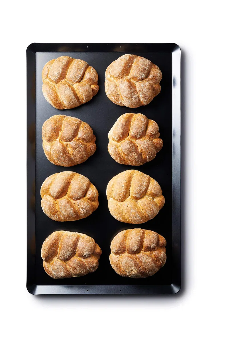 MasterClass Bandeja de horno comercial antiadherente sin PTFE, PFOA ni BPA, acero al carbono de 1,2 mm, tamaño Gastronorm 1/1 (53 x 33 cm), negra