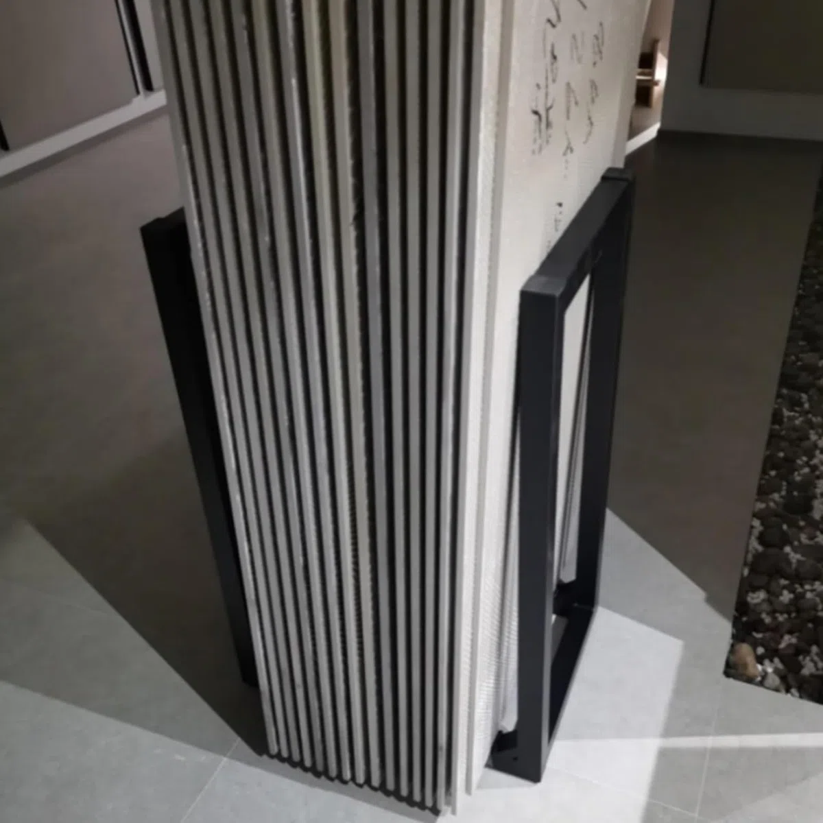 Estante de exhibición de azulejos de cerámica, soporte de muestras de suelo para azulejos de porcelana y madera