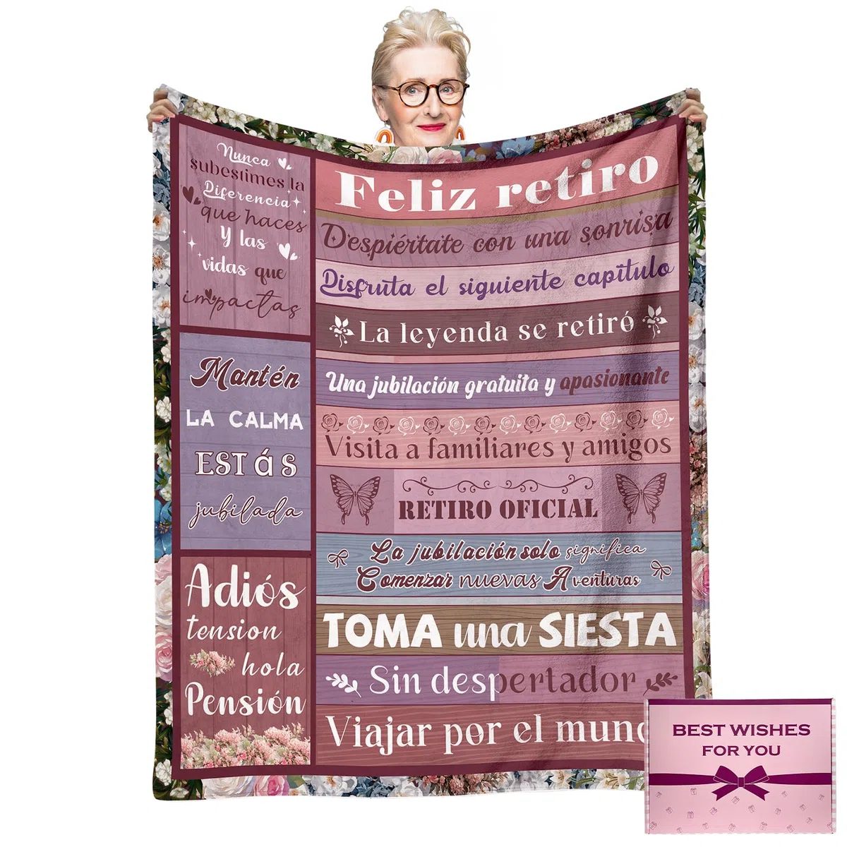 Regalo Jubilacion, Jubilacion Manta, Jubilacion Regalo para Hombre Mujer, Regalo Divertido Manta Franela Feliz Regalo de Jubilación 59 * 51 Pulgadas (Español)