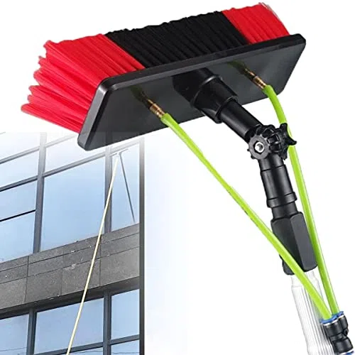 Kit de limpieza de paneles solares, limpiador de ventanas alimentado por agua con cepillo y manguera de 29 pies para un mantenimiento eficiente del panel solar y ventanas, ideal para propietarios de