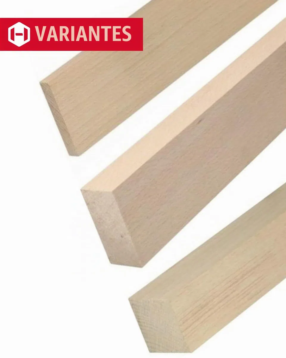 Gedotec Listones de madera de haya para manualidades y construcción - 95 cm | juego de 10 10x29x950 mm | BASIC | Listón para bricolaje y muebles - haya sin tratar y sin nudos