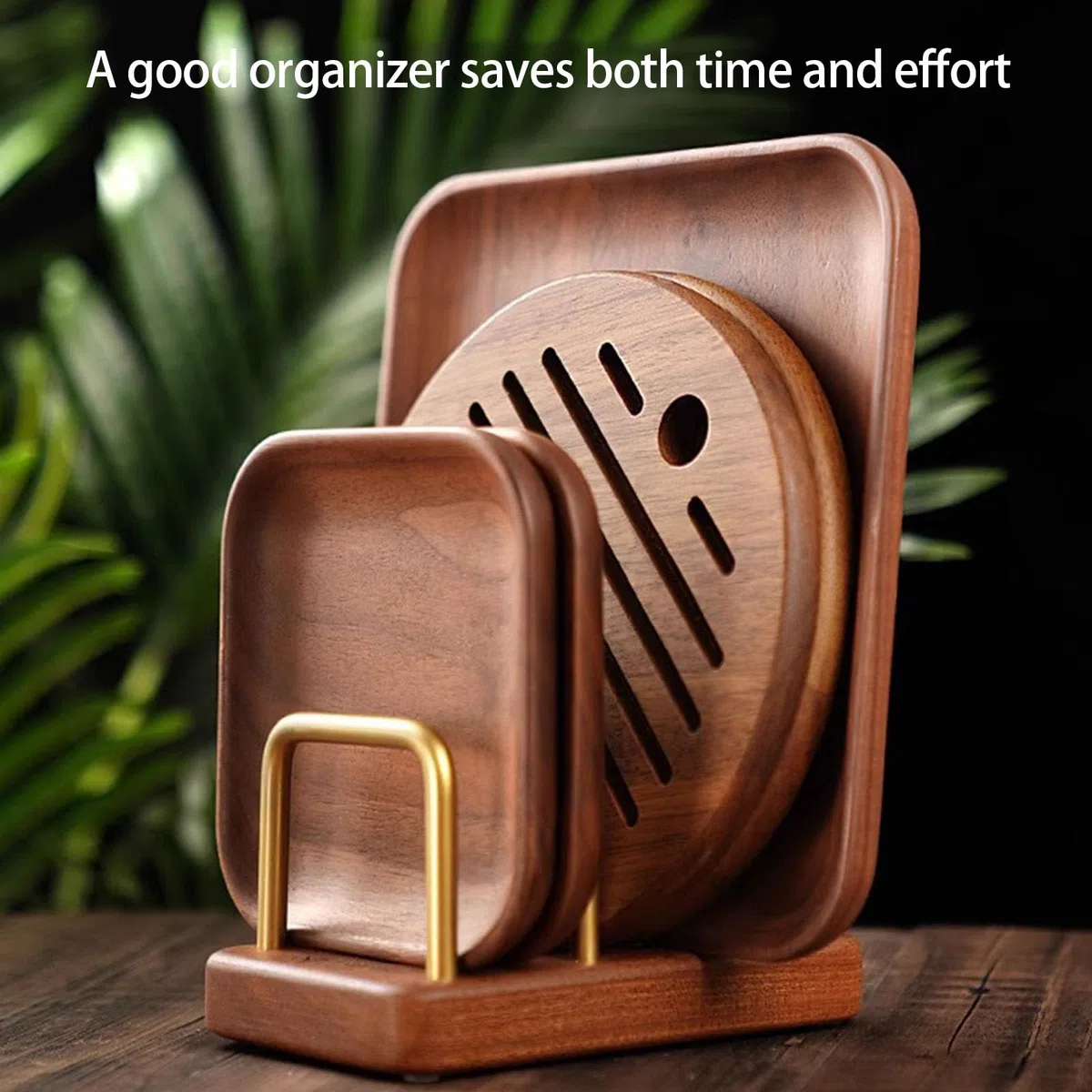 Estante base de madera para tablas de cortar, bandejas, sartenes, almacenamiento, multiusos, organizador de encimera de cocina, soporte para tabla de cortar