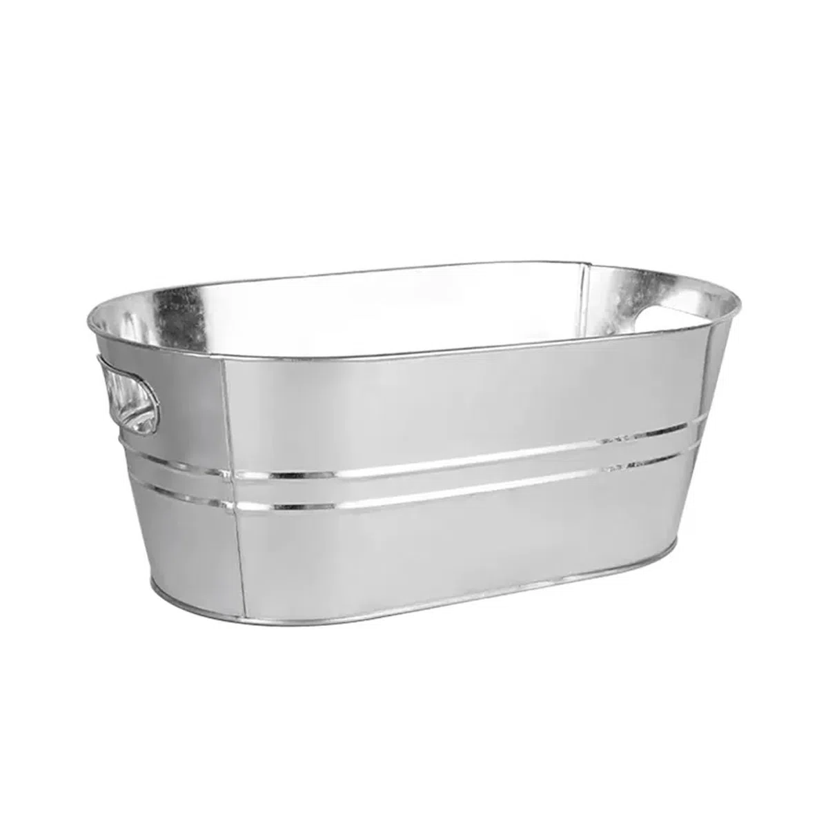 Cubo de Hielo para Interiores y Exteriores, tinas galvanizadas para Bebidas, Tina aislada para Bebidas de 15 litros, Enfriador Grande para Bebidas y vinos, Cerveza fría, tinas galv