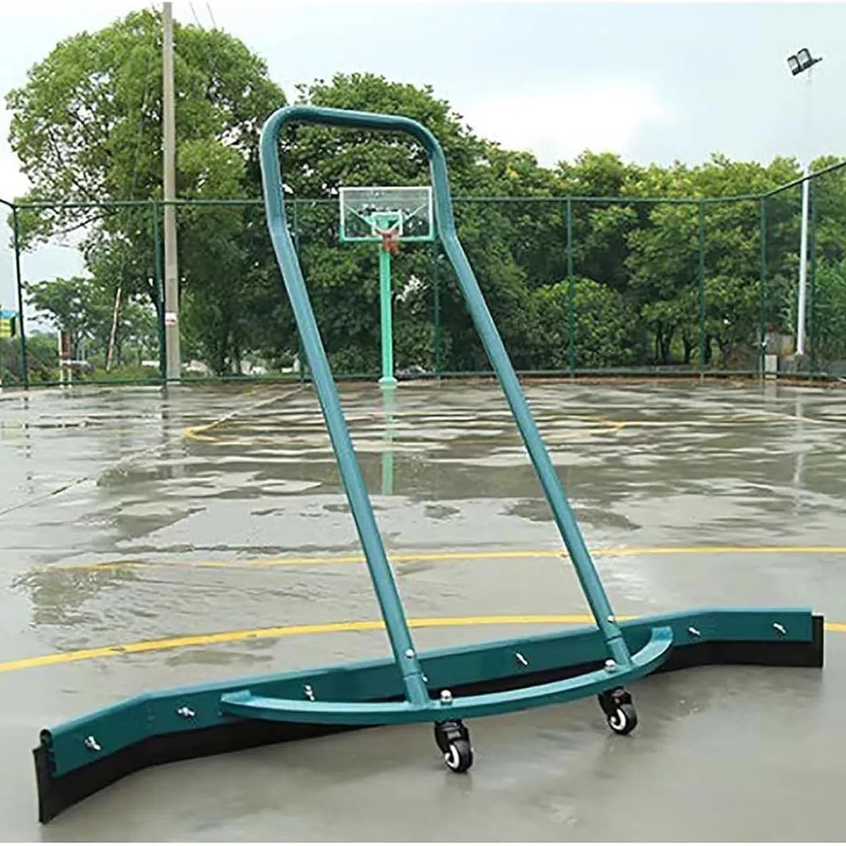 Rasqueta de agua para suelos, eliminación de agua comercial, limpieza de un solo empuje, para canchas de baloncesto, pistas, suelos de cemento, uso en interiores