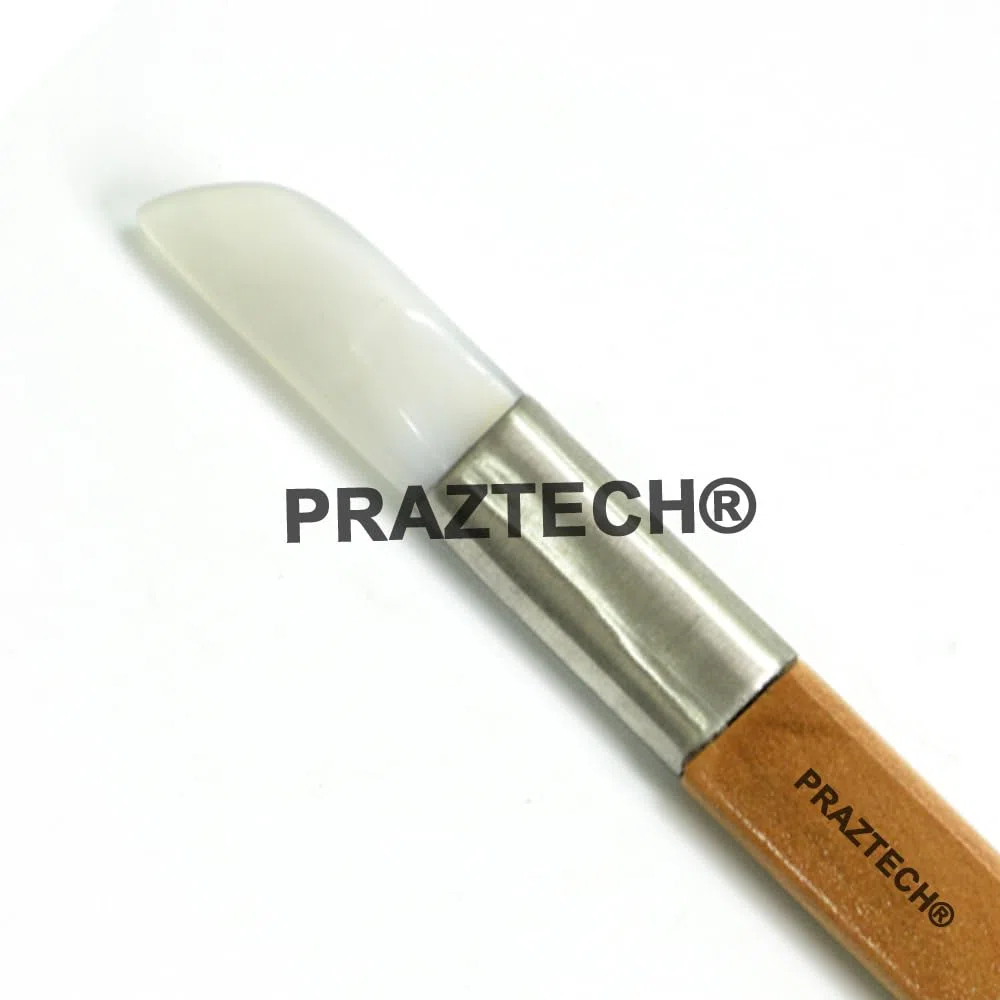 Piedra natural de ágata, abrillantador de joyeros, cuchillo de herramientas con borde | arcilla de metal | Aplicar lámina dorada y plateada | Fácil de usar para uso artesanal